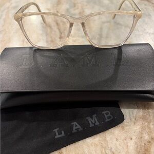 L.A.M.B. Cream Eyeglasses Frame, model LAUF 080 with Case